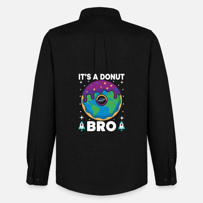 Donut Erde Bro Flacherde Flatearth Schwurbel - Männer Oxford Hemd von Stanley/Stella - Schwarz