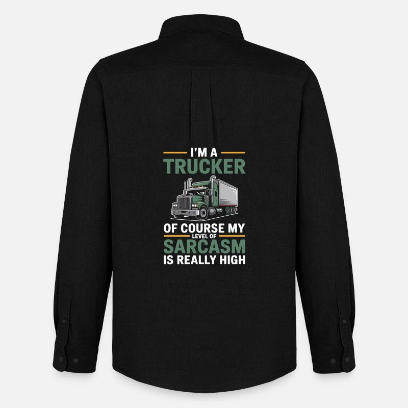Trucker Sarkasmus Fernfahrer Geschenk - Männer Oxford Hemd von Stanley/Stella - Schwarz