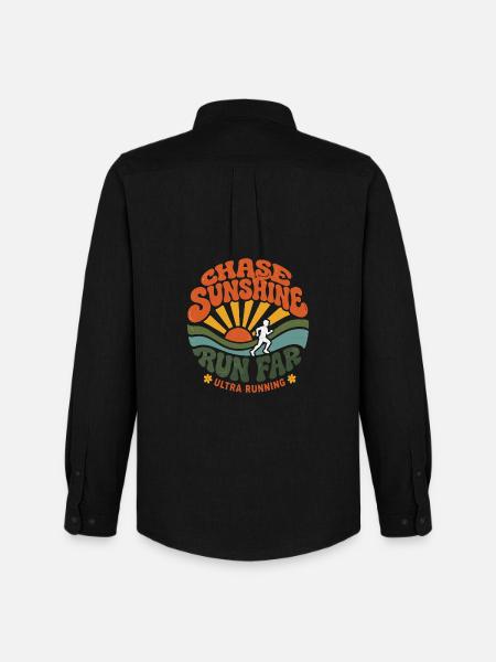 Ultra course - Courir Ensoleil, Courir Loin - Chemise Oxford homme Stanley/Stella - noir