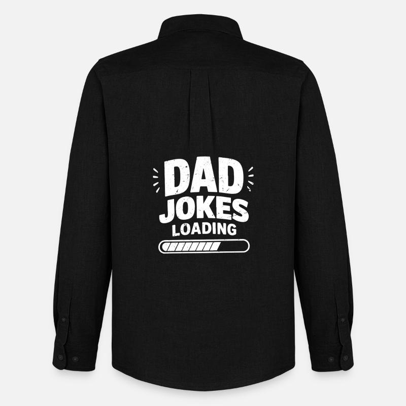 dad jokes loading - Männer Oxford Hemd von Stanley/Stella - Schwarz