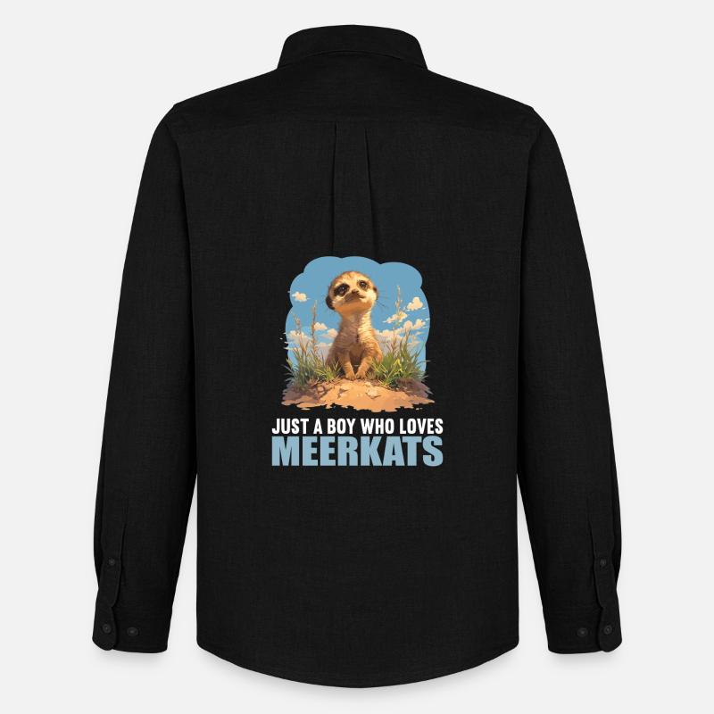 Meerkat Erdmännchen - Männer Oxford Hemd von Stanley/Stella - Schwarz