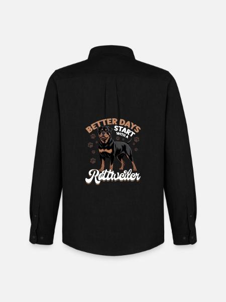 Rottweiler Rottie Dog Breed - Men's Oxford Shirt by Stanley/Stella - black