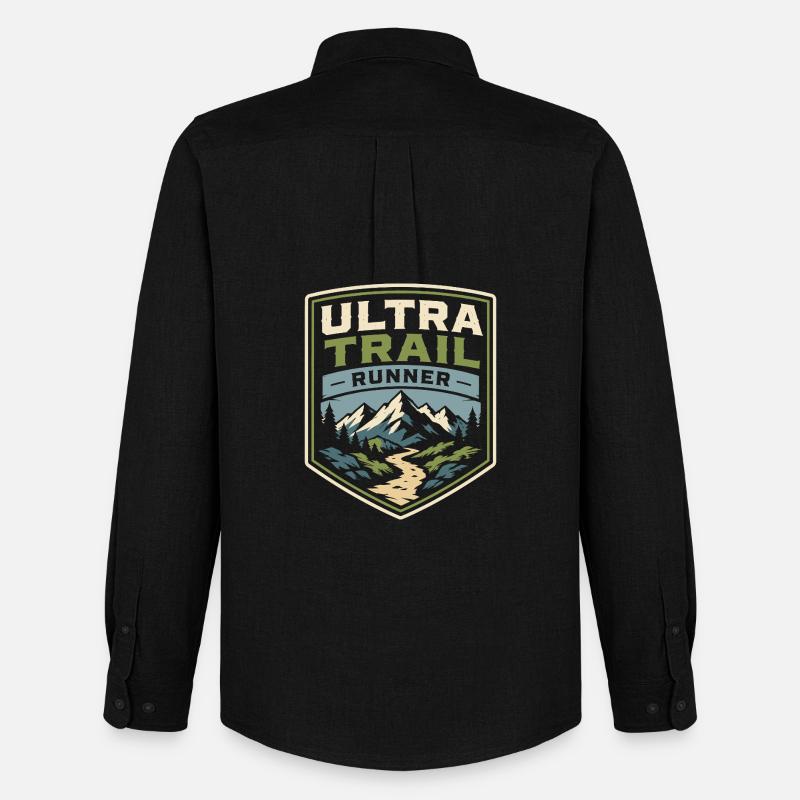 Ultra Trail Runner - Männer Oxford Hemd von Stanley/Stella - Schwarz