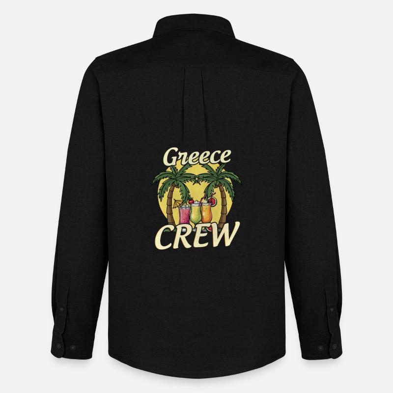 Greece Crew - Männer Oxford Hemd von Stanley/Stella - Schwarz