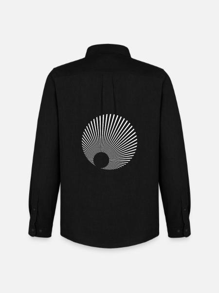 Radial Sunburst Spiral - Men's Oxford Shirt by Stanley/Stella - black