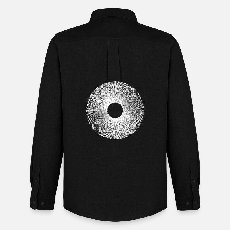Iris Ringburst Radial Pattern - Men's Oxford Shirt by Stanley/Stella - black