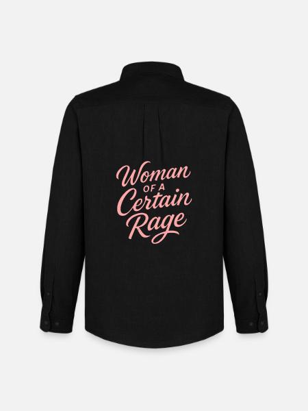 Woman with certain anger - Men's Oxford Shirt by Stanley/Stella - black