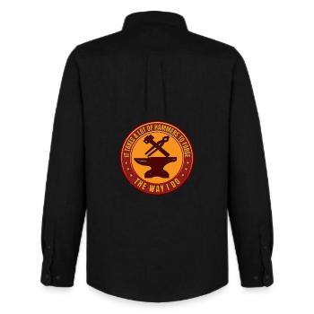 Metalsmith It Takes A Lot Of Hammers To Forge I Do - Men's Oxford Shirt by Stanley/Stella - black - Back - AI Model Male 185 dark (185cm)