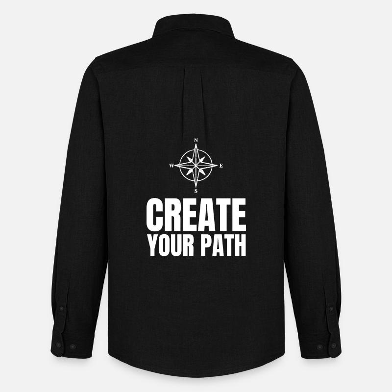Create Your Path - Men's Oxford Shirt by Stanley/Stella - black