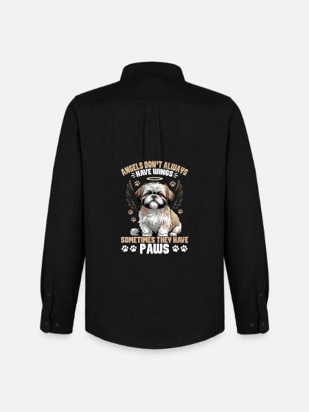 Shih Tzu Dog Breed - Men's Oxford Shirt by Stanley/Stella - black