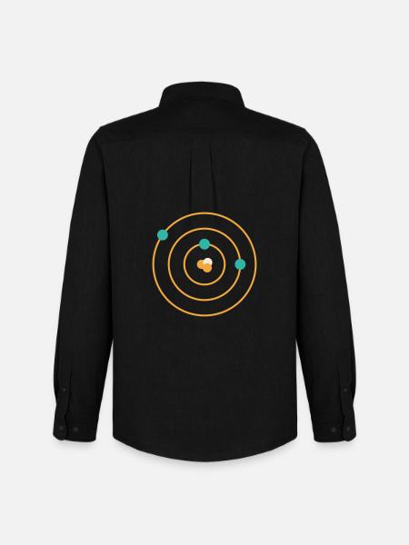 Atomic Model - Physics Chemistry Science Nerd - Men's Oxford Shirt by Stanley/Stella - black