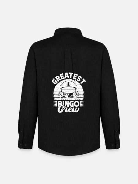 Bingo Player Greatest Crew Bingo - Men's Oxford Shirt by Stanley/Stella - black
