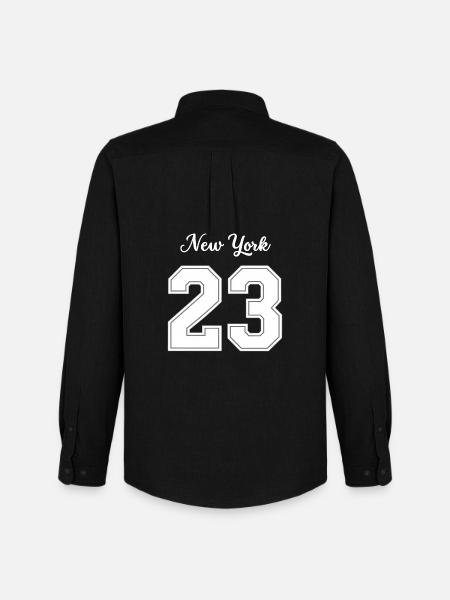 New York 23 - Chemise Oxford homme Stanley/Stella - noir