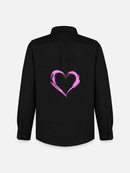 Cœur - Chemise Oxford homme Stanley/Stella - noir