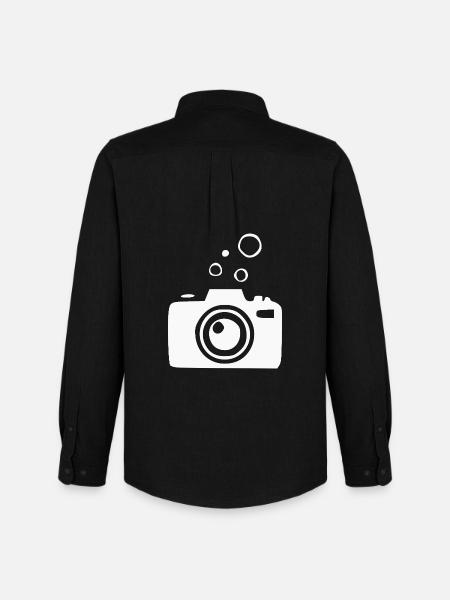 Underwater Camera Camera Diver Diving Gift - Men's Oxford Shirt by Stanley/Stella - black