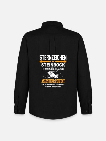 Steinbock Sternzeichen Horoskop - Männer Oxford Hemd von Stanley/Stella - Schwarz