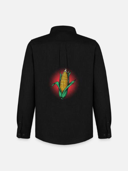 Look coloré Corn on the Bob Style Pop rétro Vegetable Comic - Chemise Oxford homme Stanley/Stella - noir