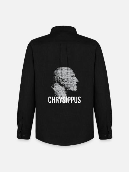 Chrysippus Bust Silhouette - Men's Oxford Shirt by Stanley/Stella - black