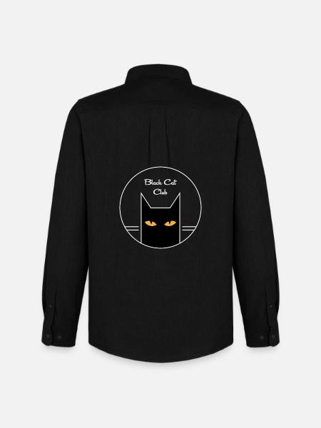 Chat noir - Chemise Oxford homme Stanley/Stella - noir