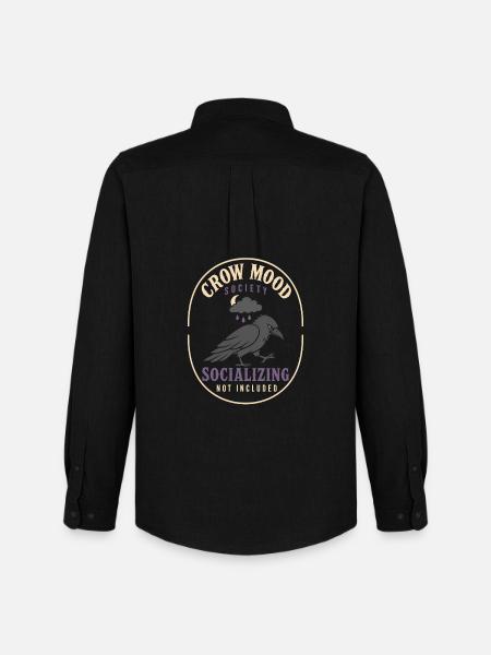 Crow Raven Funny - Men's Oxford Shirt by Stanley/Stella - black