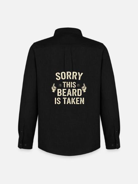 Beard Taken: Bart is taken - Men's Oxford Shirt by Stanley/Stella - black
