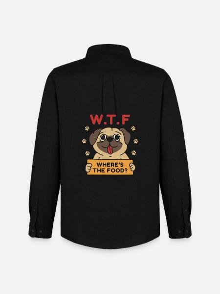 WTF Where's The Food? - Men's Oxford Shirt by Stanley/Stella - black