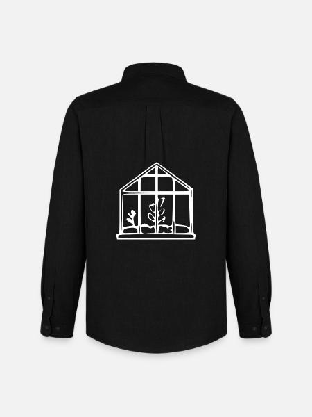 Gewächshaus Garten Gärtner Geschenk - Männer Oxford Hemd von Stanley/Stella - Schwarz