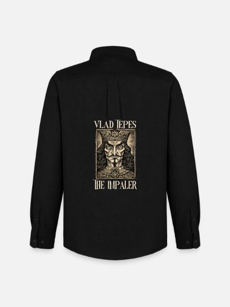 Vlad Tepes Der Impaler - Männer Oxford Hemd von Stanley/Stella - Schwarz