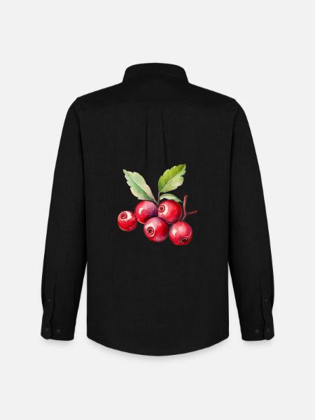 Cranberry Costume Carnival Red Cranberries - Men's Oxford Shirt by Stanley/Stella - black