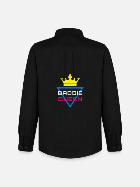 Baddie Queen Crown Y2K - Men's Oxford Shirt by Stanley/Stella - black