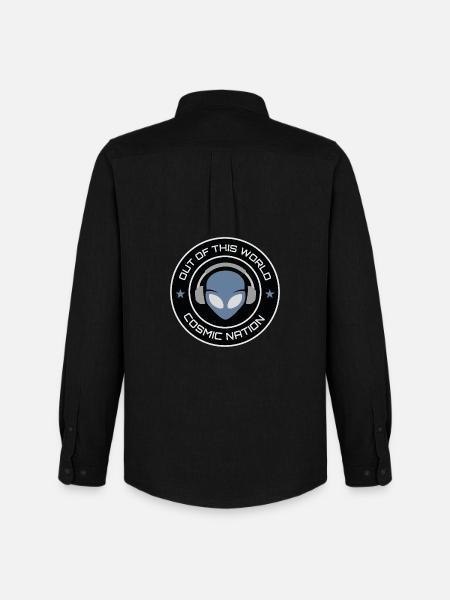 Extraterrestrial UFO DJ Alien - Men's Oxford Shirt by Stanley/Stella - black