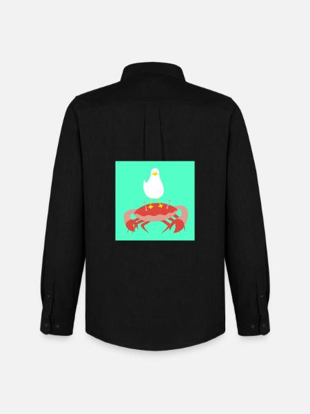 Crabby mint - Männer Oxford Hemd von Stanley/Stella - Schwarz