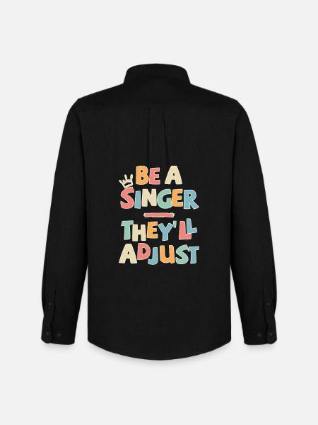 Be a Singer. They’ll adjust - Männer Oxford Hemd von Stanley/Stella - Schwarz