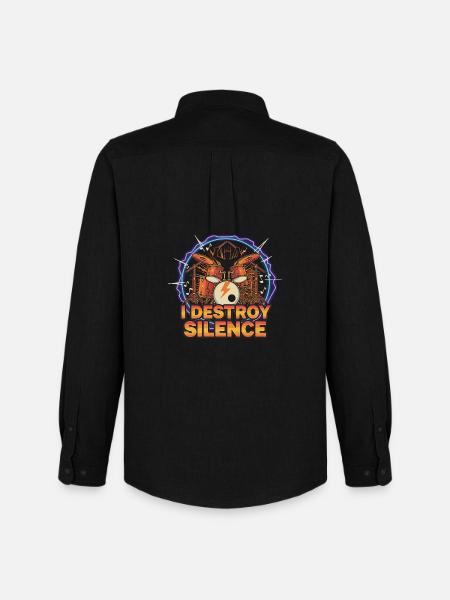 Destroy silence - Men's Oxford Shirt by Stanley/Stella - black