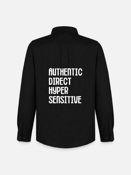 Direct statement about your superpower - Men's Oxford Shirt by Stanley/Stella - black