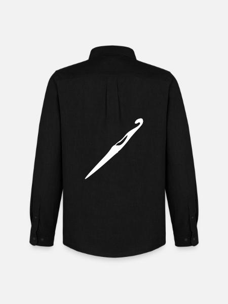 Crochet Crochet Hook Gift - Men's Oxford Shirt by Stanley/Stella - black