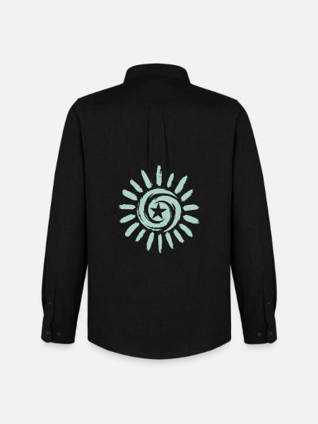 Sun with star - Men's Oxford Shirt by Stanley/Stella - black