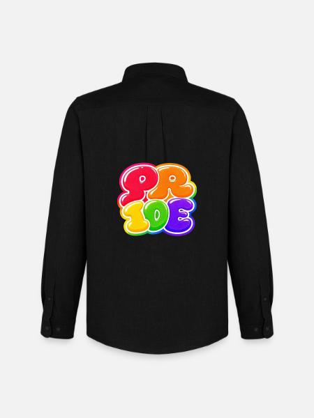 Pride Bubble Rainbow CSD Shirt Sticker - Men's Oxford Shirt by Stanley/Stella - black