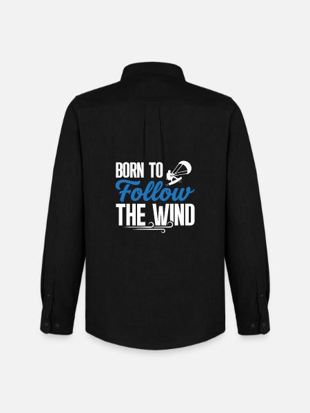 Follow – Kitesurfing T-Shirt - Männer Oxford Hemd von Stanley/Stella - Schwarz