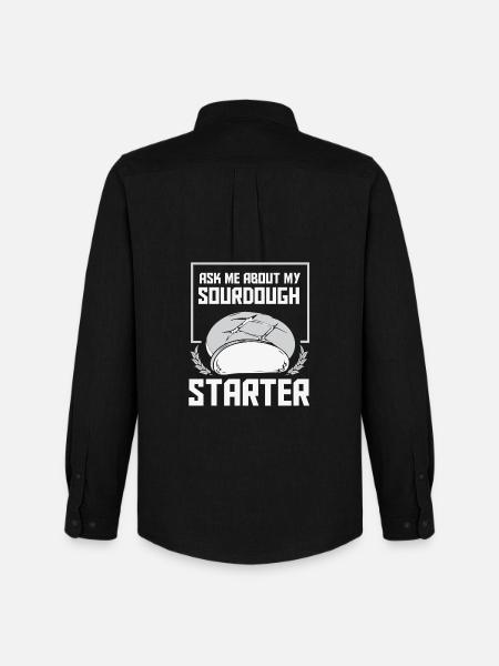 Bread Baker Bakery Bread Roll Baking - Men's Oxford Shirt by Stanley/Stella - black