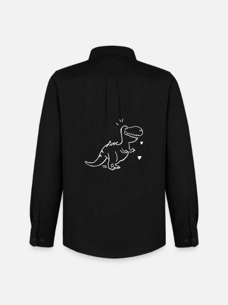 Dinosaure - bébé T-Rex - Chemise Oxford homme Stanley/Stella - noir