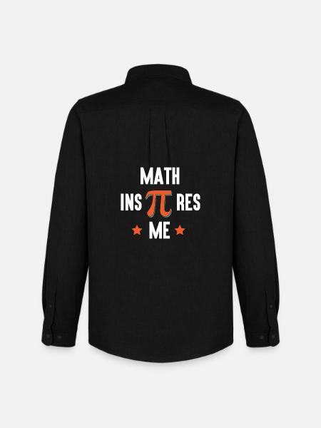 Pi Day - Math Inspires Me - Men's Oxford Shirt by Stanley/Stella - black