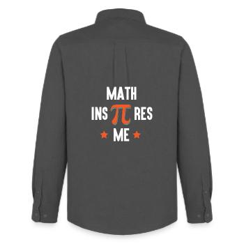 Pi Day - Math Inspires Me - Men's Oxford Shirt by Stanley/Stella - anthracite - Back - AI Model Male 185 dark (185cm)