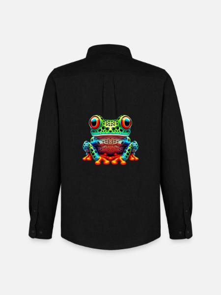 Frog - Men's Oxford Shirt by Stanley/Stella - black