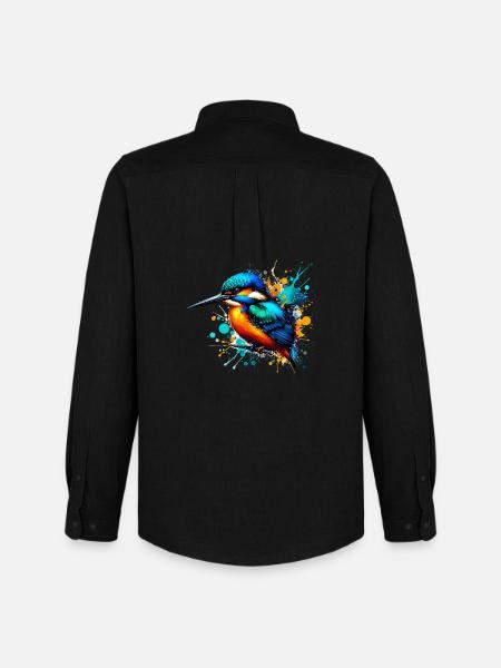 Kingfisher - Men's Oxford Shirt by Stanley/Stella - black