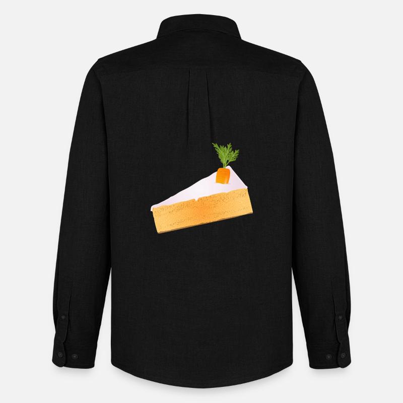 Saftiger Karottenkuchen mit witziger Deko - Männer Oxford Hemd von Stanley/Stella - Schwarz