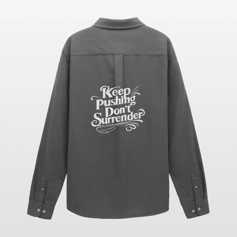 Continue de pousser, ne te rends pas - Motivation Script W Chemise Oxford homme Stanley/Stella