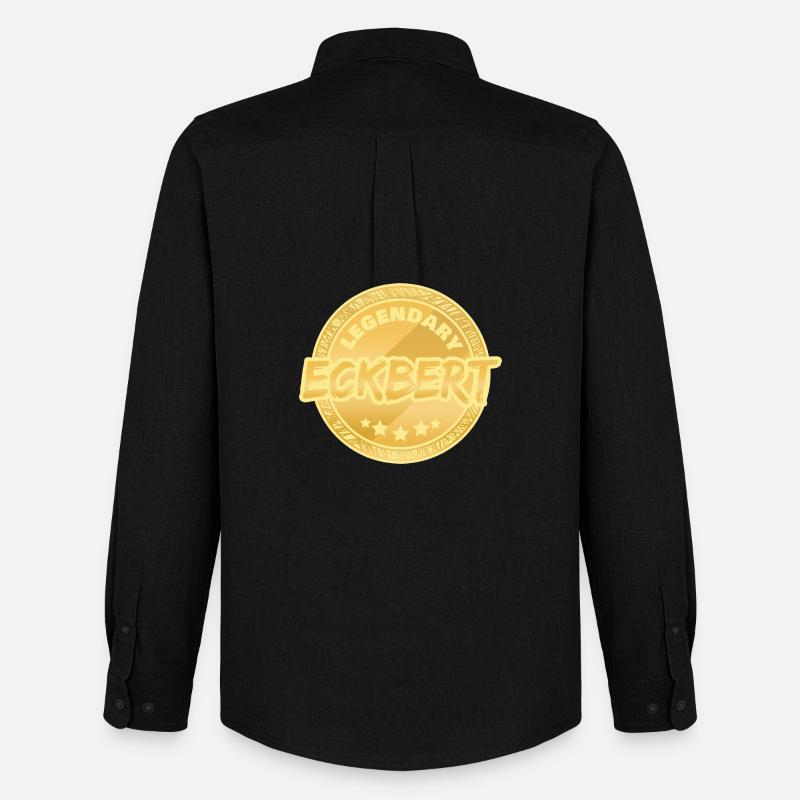 Eckbert - Männer Oxford Hemd von Stanley/Stella - Schwarz