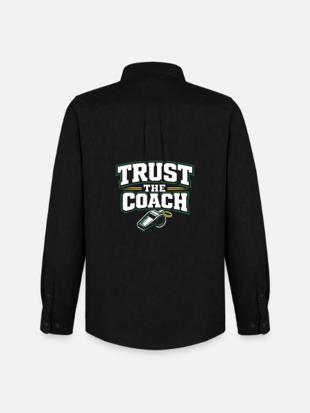 Fußballtraining Jugend-sport-trainer - Männer Oxford Hemd von Stanley/Stella - Schwarz