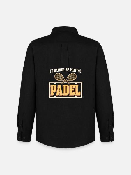 Padel Tennis Retro - Men's Oxford Shirt by Stanley/Stella - black